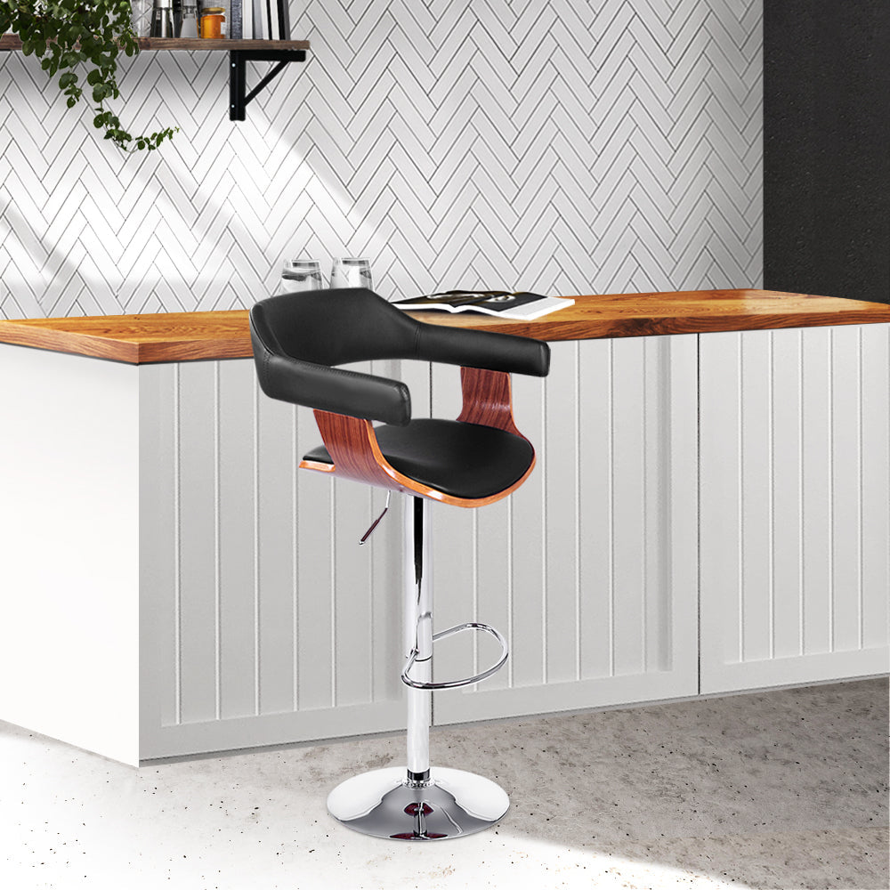Wooden Bar Stool - Black and Wood