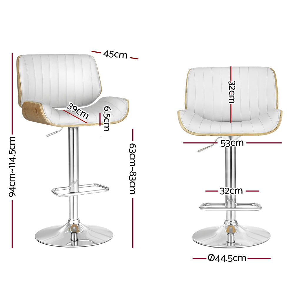 Artiss Bar Stools Kitchen Stool Chairs Metal Barstool Dining Chair Swivel White Fast shipping On sale