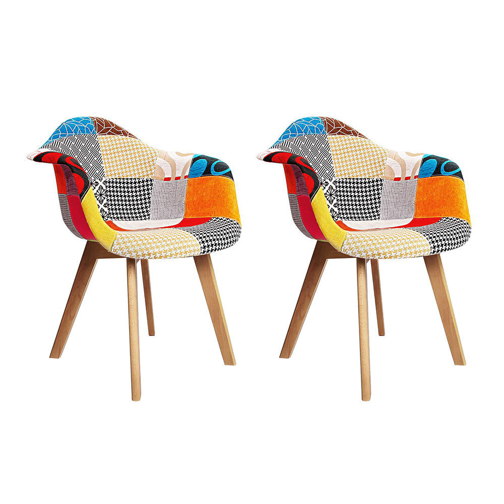 Set of 2 Fabric Dining Chairs Chair Fast shipping On sale