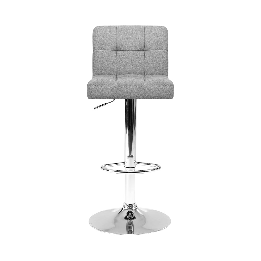 Set of 4 Fabric Swivel Bar Stools - Grey Stool Fast shipping On sale