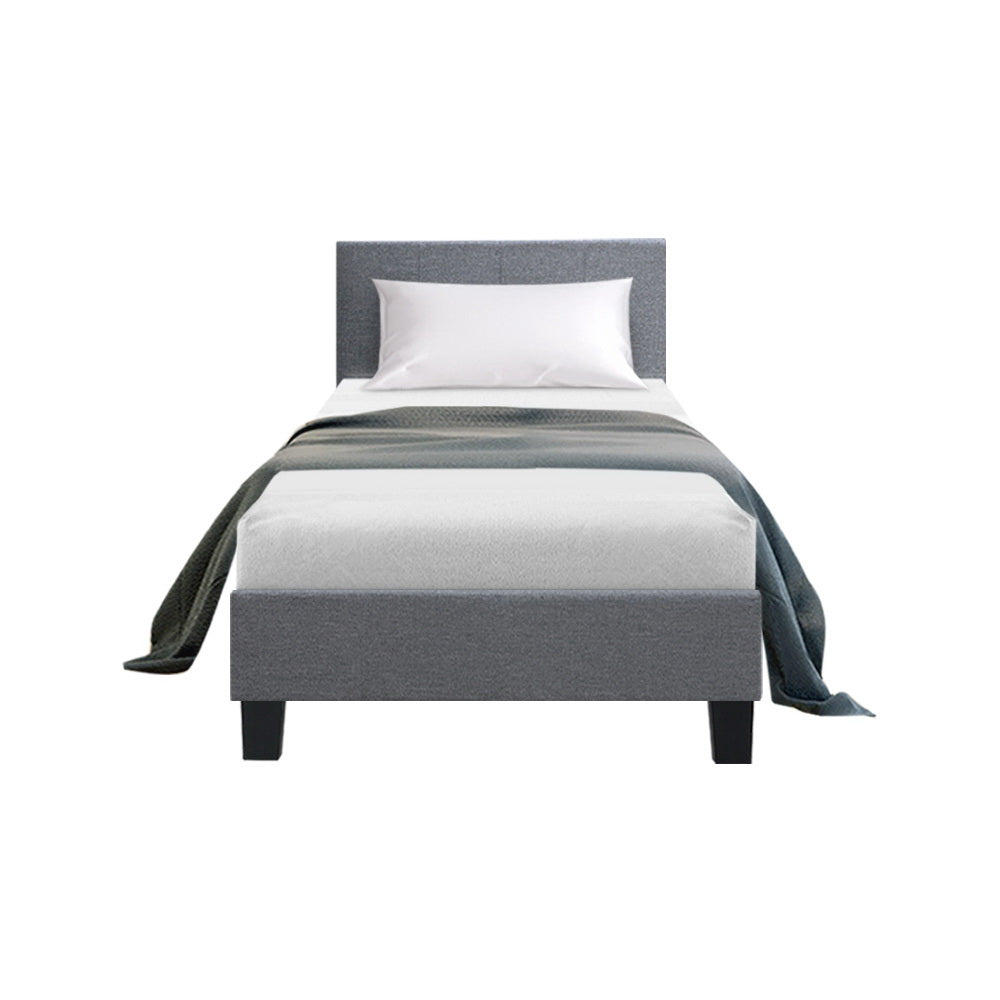 Neo Bed Frame Fabric - Grey King Single Fast shipping On sale