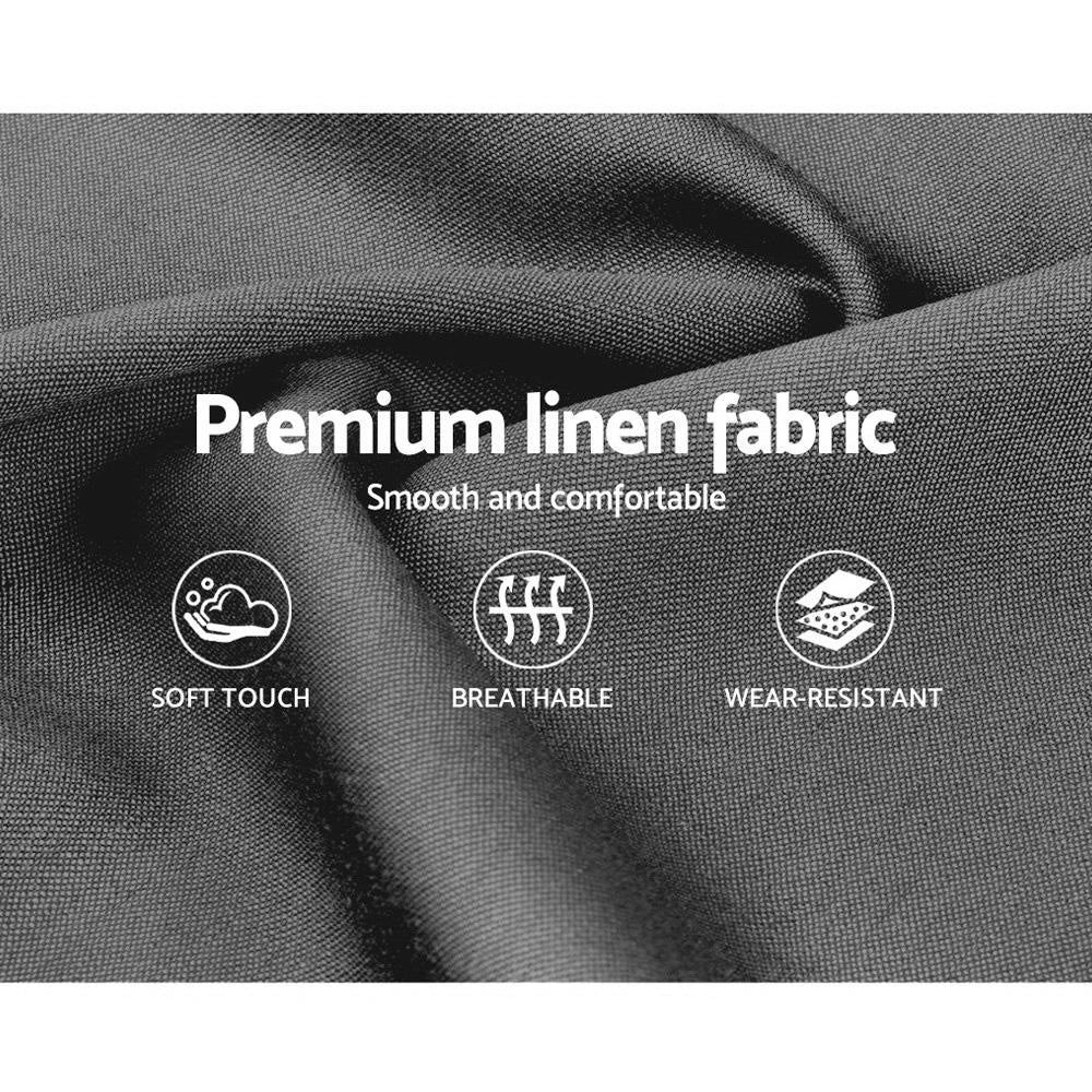 Nino Bed Frame Fabric - Grey Queen