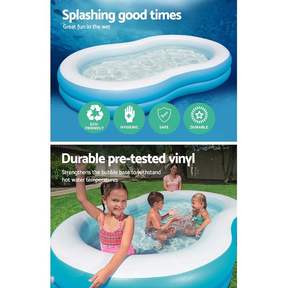 Inflatable Kids Pool Swimming Family Pools 2.62m x 1.57m 46cm & Spa Fast shipping On sale