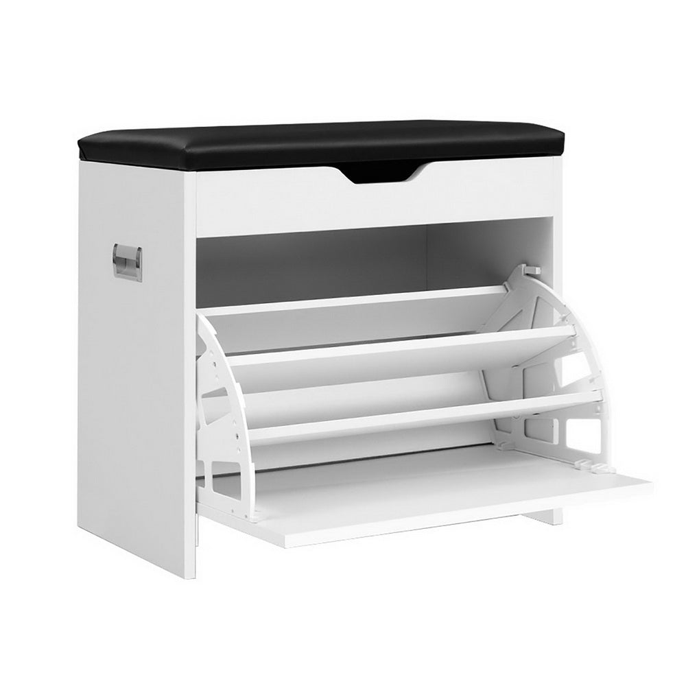 Adjustable 3 Tier Storage Cupboard - White Shoe Cabinet Fast shipping On sale