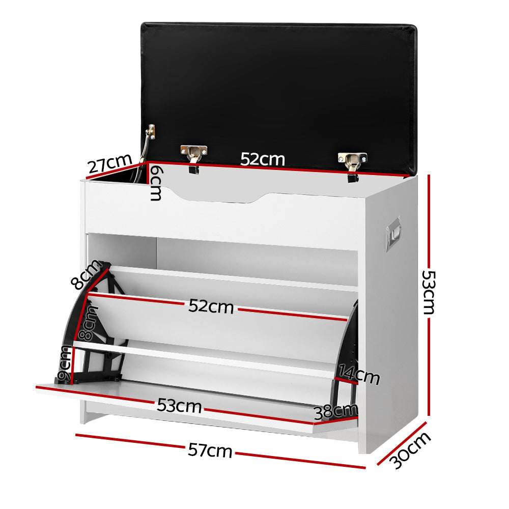 Adjustable 3 Tier Storage Cupboard - White