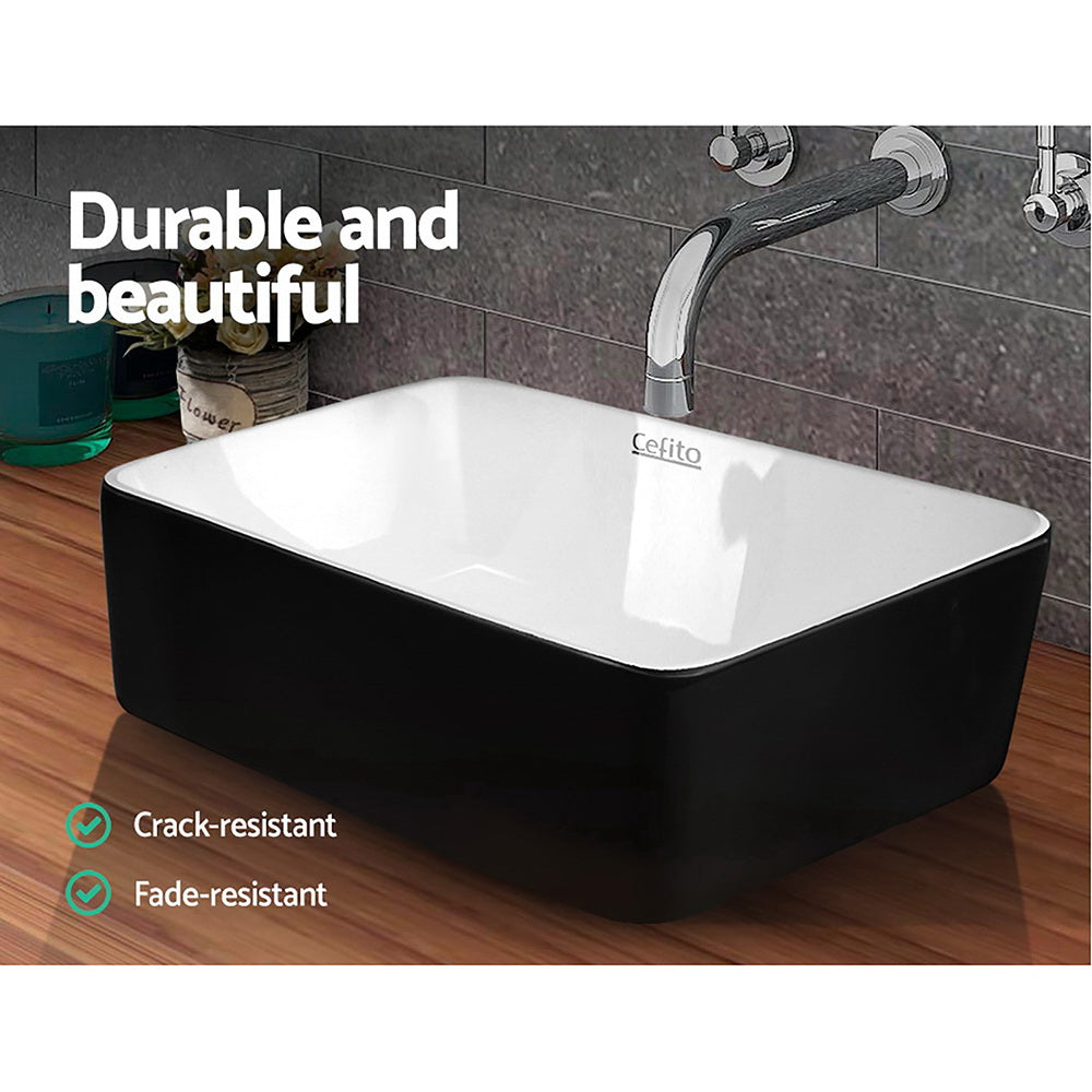 Ceramic Bathroom Basin Sink Vanity Above Counter Basins Bowl Black White Accessories Fast shipping On sale