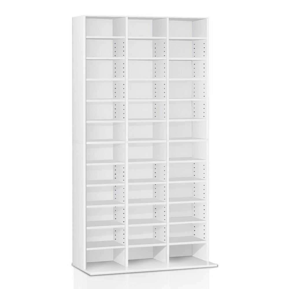 Adjustable Book Storage Shelf Rack Unit - White Bookcase Fast shipping On sale