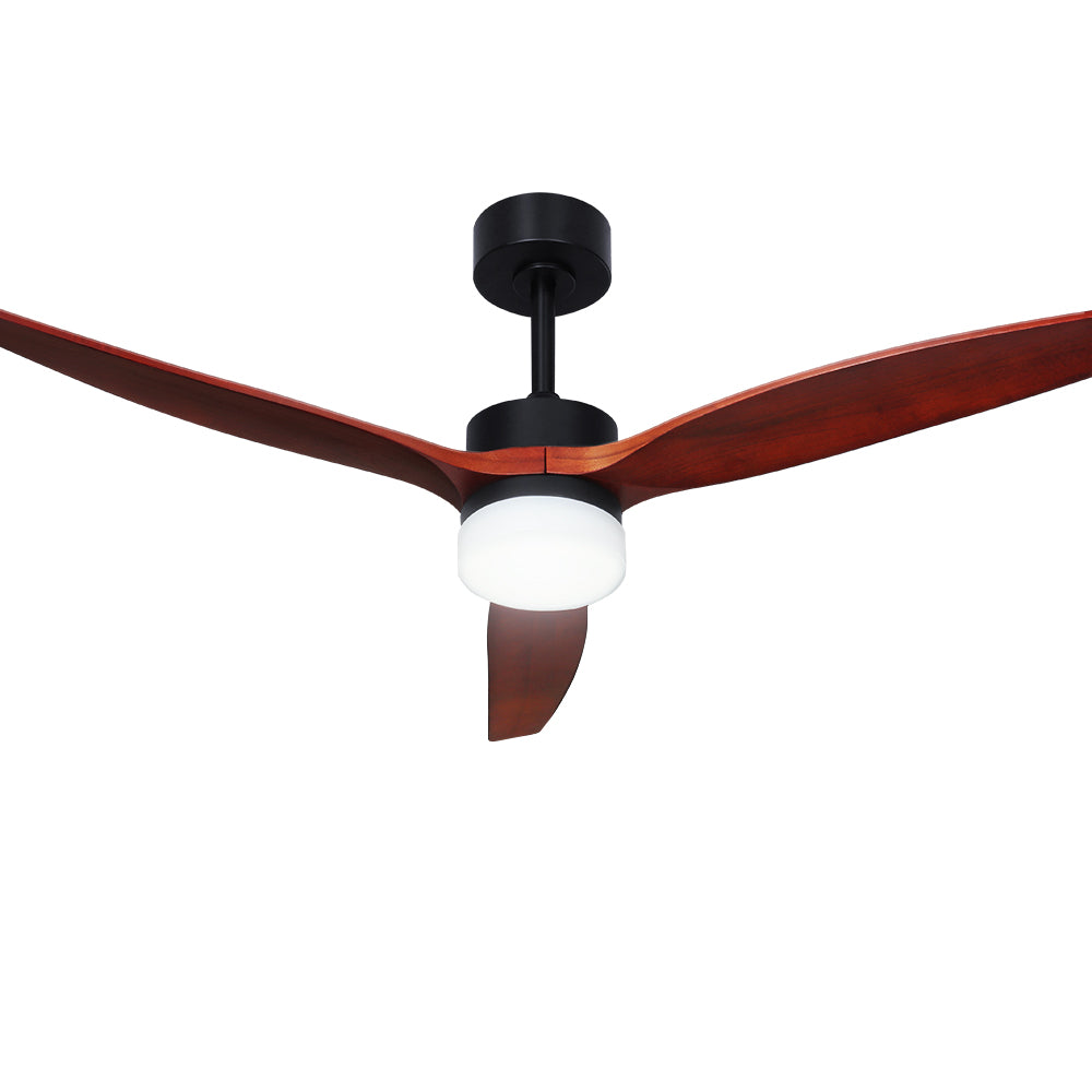 52’’ Ceiling Fan LED Light Remote Control Wooden Blades Dark Wood Fans Fast shipping On sale