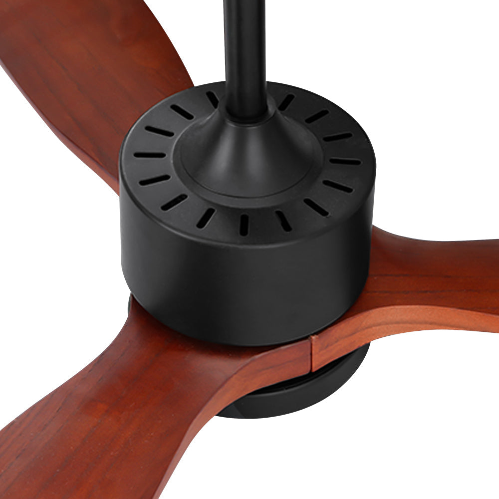 52’’ Ceiling Fan LED Light Remote Control Wooden Blades Dark Wood Fans Fast shipping On sale