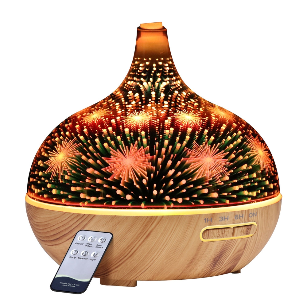 Aroma Aromatherapy Diffuser 3D LED Night Light Firework Air Humidifier Purifier 400ml Remote Control Decor Fast shipping On sale