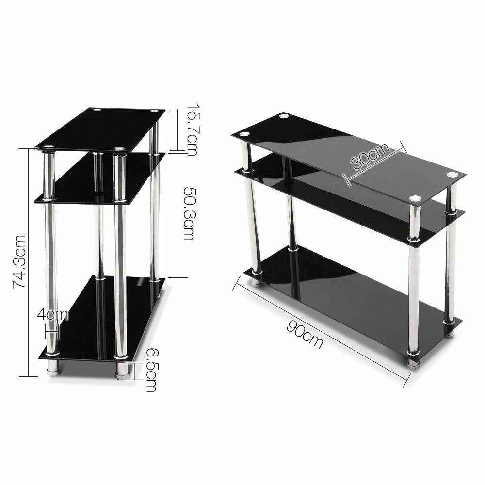 Entry Hall Console Table - Black & Silver Fast shipping On sale