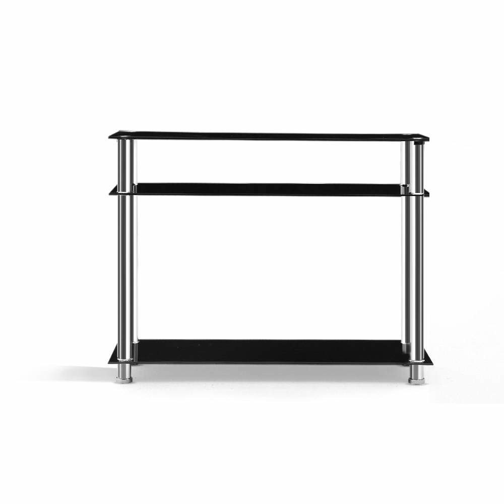 Entry Hall Console Table - Black & Silver Fast shipping On sale