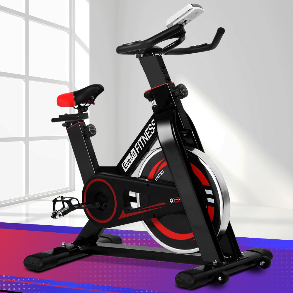Spin Exercise Bike Cycling Fitness Commercial Home Workout Gym Black Sports & Fast shipping On sale