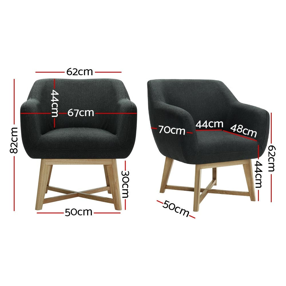 Aston Tub Accent Chair Charcoal