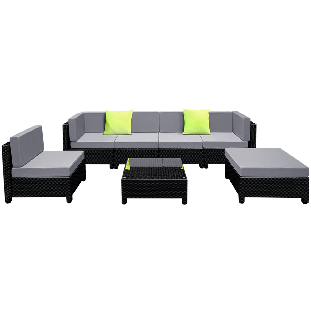 7PC Sofa Set Outdoor Furniture Lounge Setting Wicker Couches Garden Patio Pool Sets Fast shipping On sale