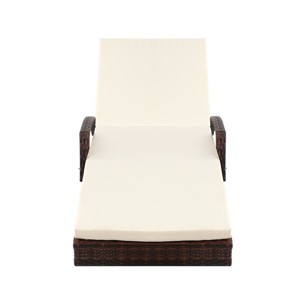 Outdoor Sun Lounge - Brown Furniture Fast shipping On sale