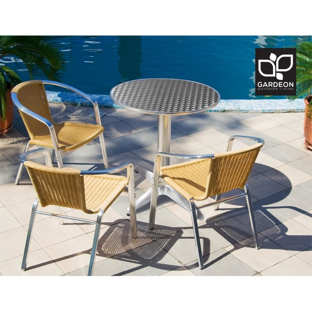 Outdoor Bar Table Indoor Furniture Adjustable Aluminium Round 70/110cm Fast shipping On sale
