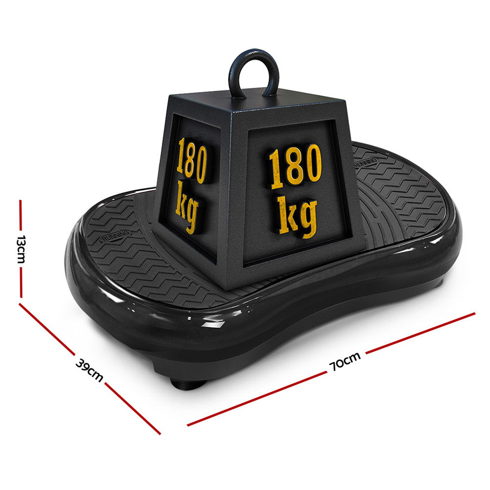 Vibration Machine Plate Platform Body Shaper Home Gym Fitness Black