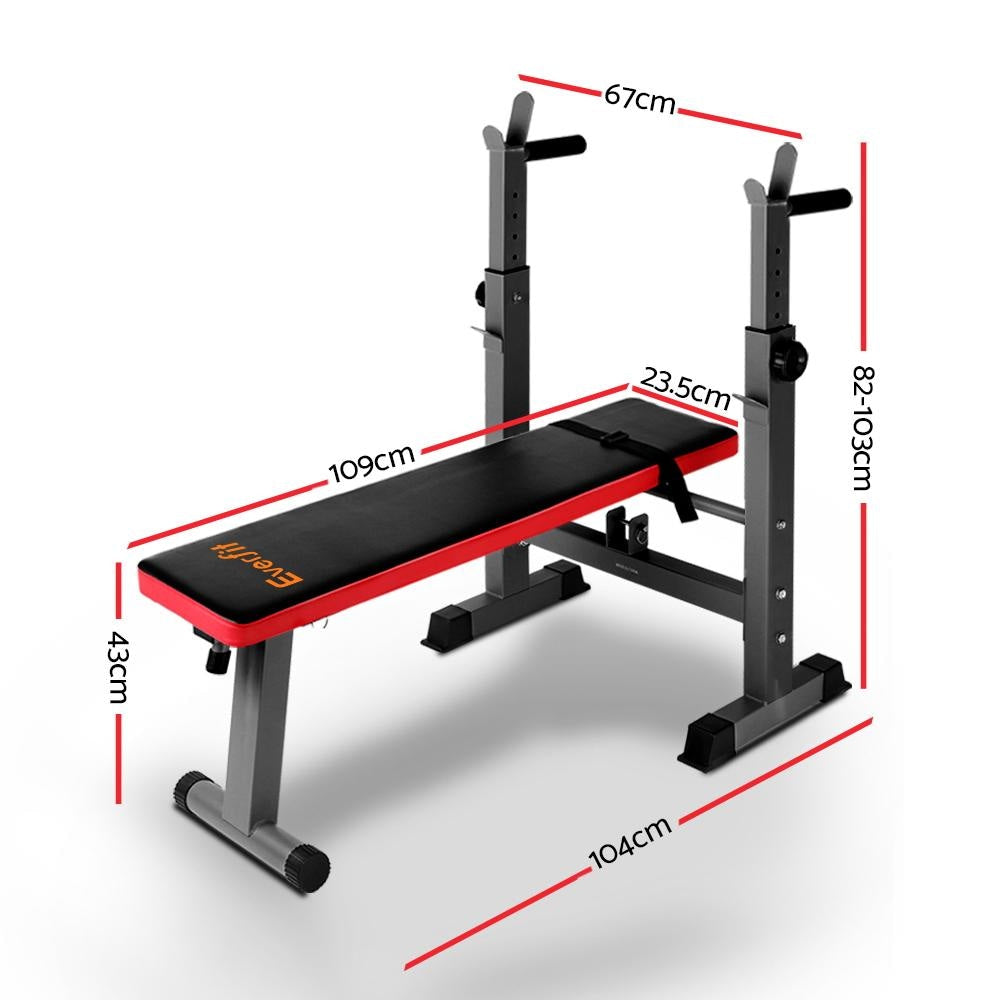 Multi - Station Weight Bench Press Weights Equipment Fitness Home Gym Red Sports & Fast shipping On sale