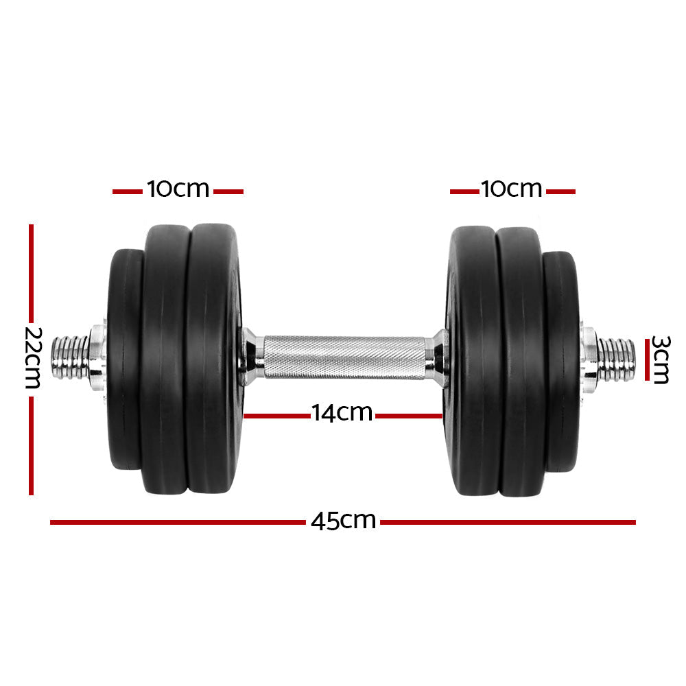 30kg Dumbbells Dumbbell Set Weight Plates Home Gym Fitness Exercise Sports & Fast shipping On sale