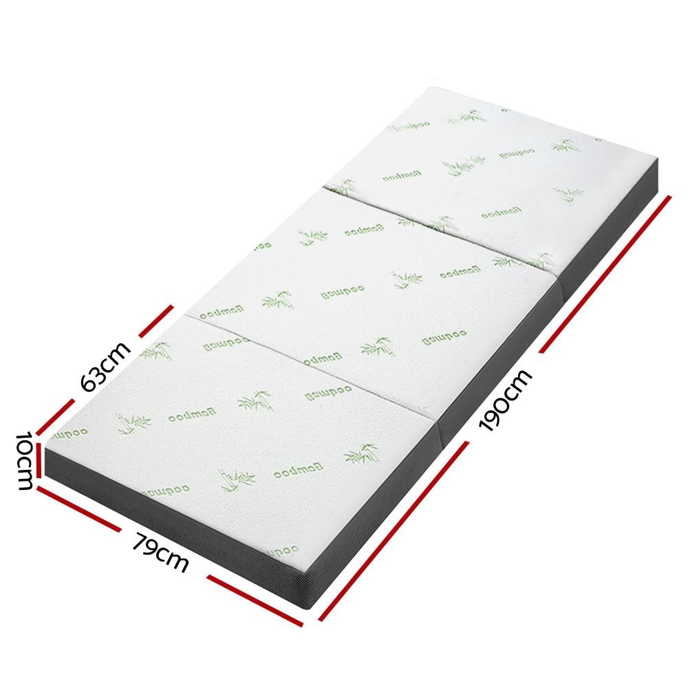 Bedding Folding Foam Portable Mattress Bamboo Fabric Fast shipping On sale