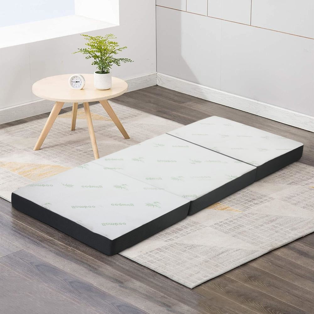 Bedding Folding Foam Portable Mattress Bamboo Fabric Fast shipping On sale