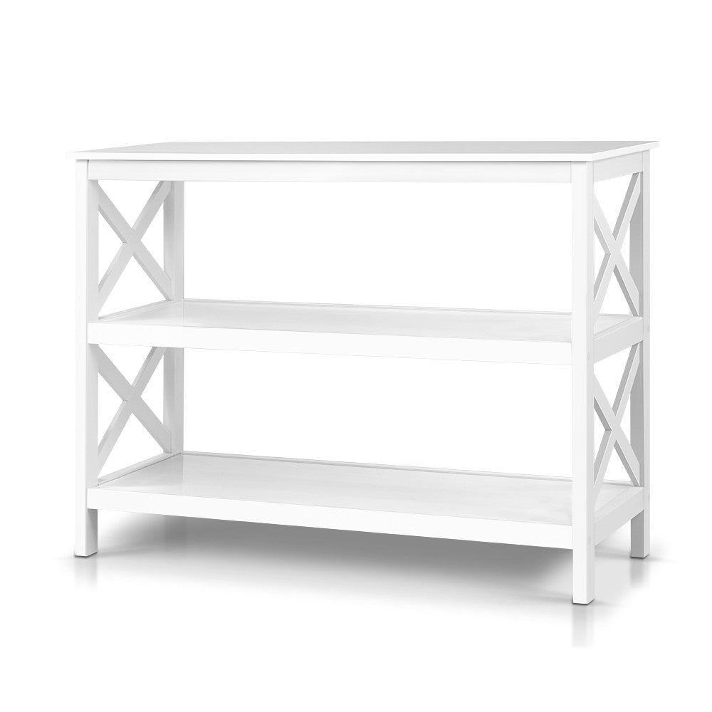 Wooden Storage Console Table - White Hall table Fast shipping On sale