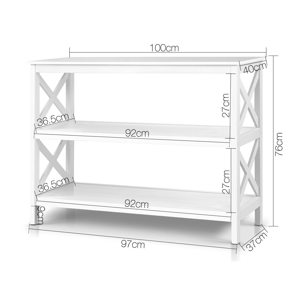 Wooden Storage Console Table - White Hall table Fast shipping On sale