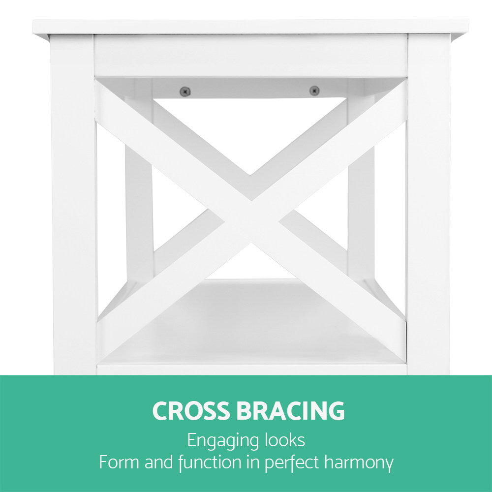 Wooden Storage Console Table - White Hall table Fast shipping On sale