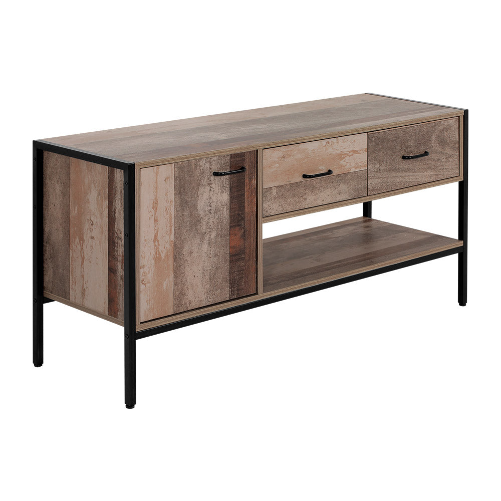 TV Stand Entertainment Unit Storage Cabinet Industrial Rustic Wooden 120cm Fast shipping On sale