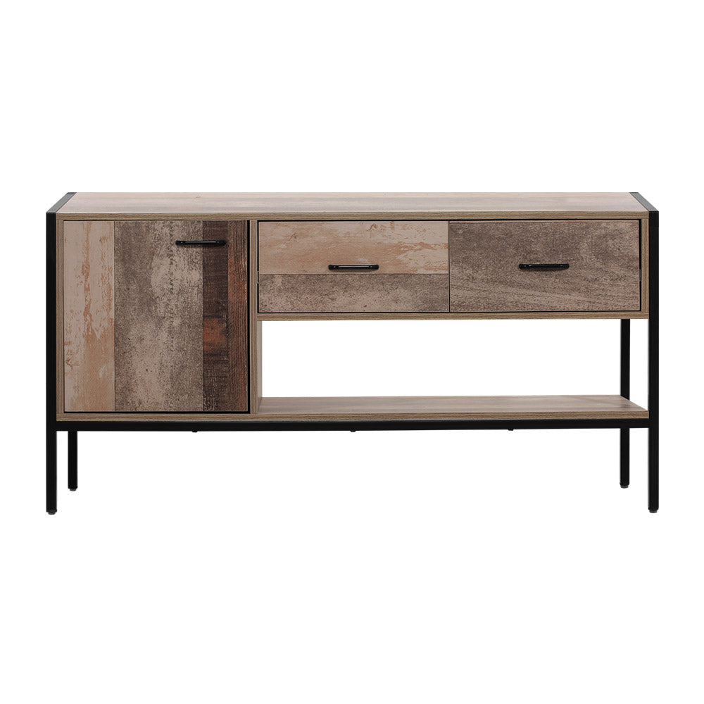 TV Stand Entertainment Unit Storage Cabinet Industrial Rustic Wooden 120cm Fast shipping On sale