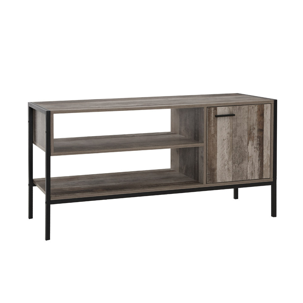 TV Cabinet Entertainment Unit Stand Storage Wood Industrial Rustic 124cm Fast shipping On sale