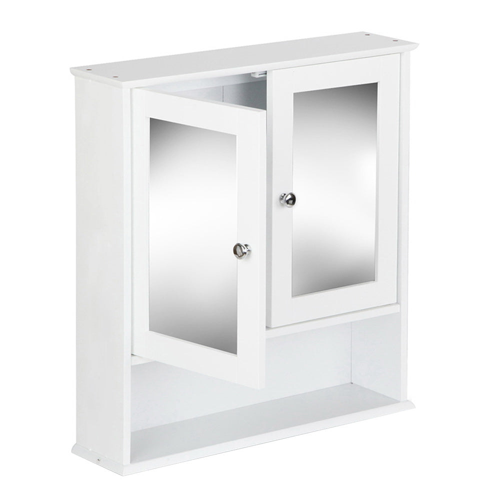 Bathroom Tallboy Storage Cabinet with Mirror - White Fast shipping On sale