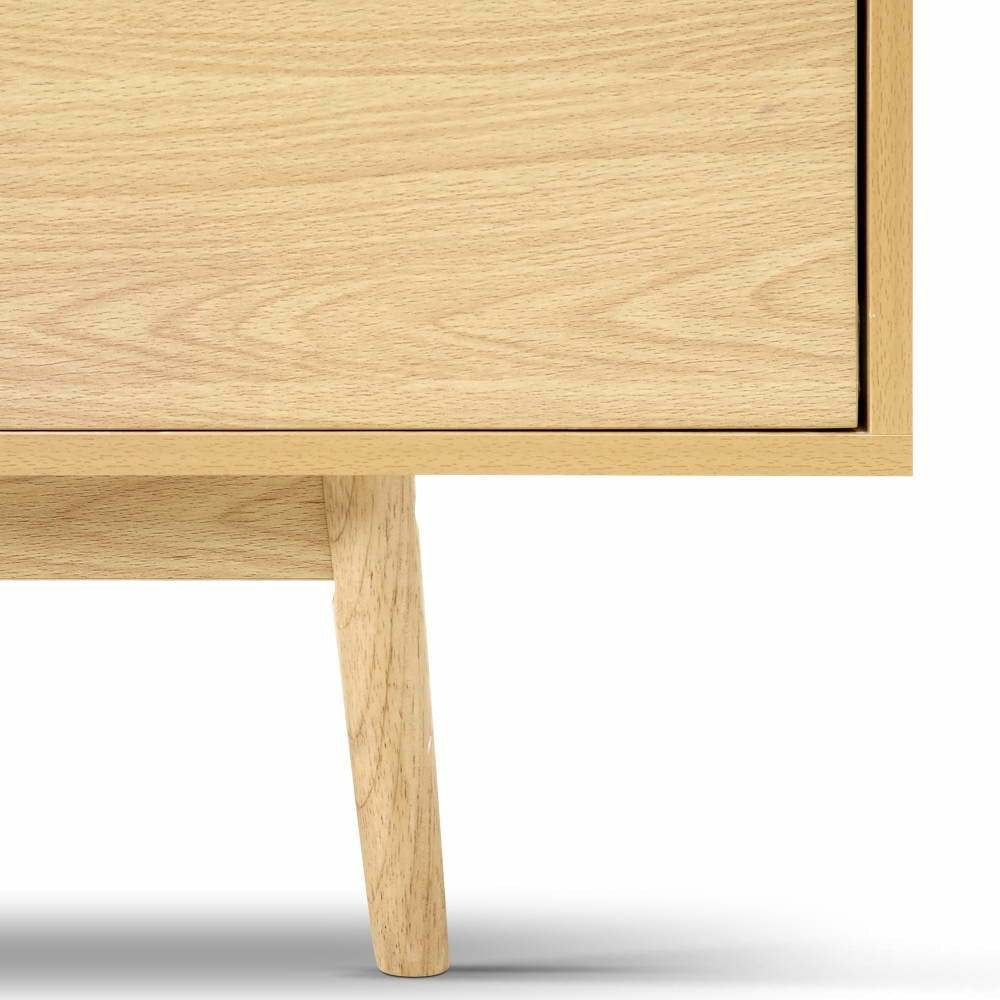 Wooden Scandinavian Entertainment Unit - Natural TV Fast shipping On sale
