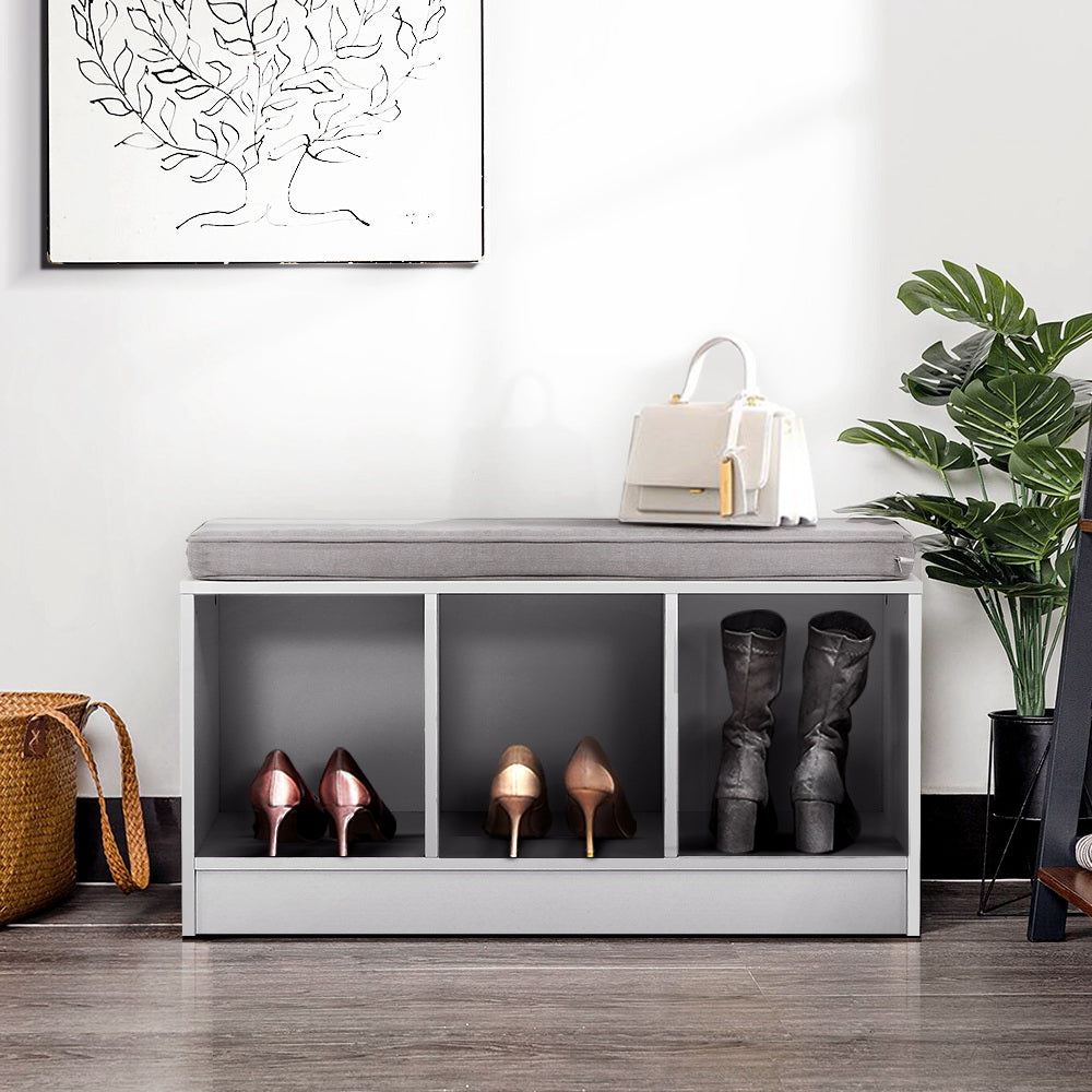 Shoe Cabinet Bench Shoes Organiser Storage Rack Shelf White Box Seat Fast shipping On sale