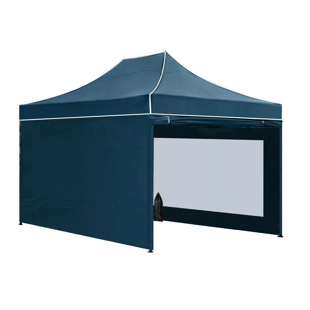 Gazebo Pop Up Marquee 3x4.5 Folding Wedding Tent Gazebos Shade Navy Outdoor Furniture Fast shipping On sale