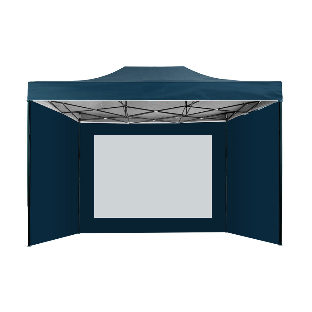 Gazebo Pop Up Marquee 3x4.5 Folding Wedding Tent Gazebos Shade Navy Outdoor Furniture Fast shipping On sale