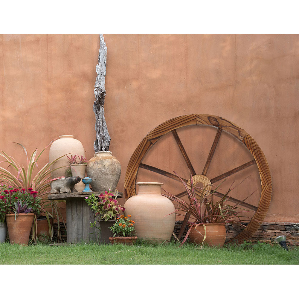 Wooden Wagon Wheel X2 Outdoor Decor Fast shipping On sale