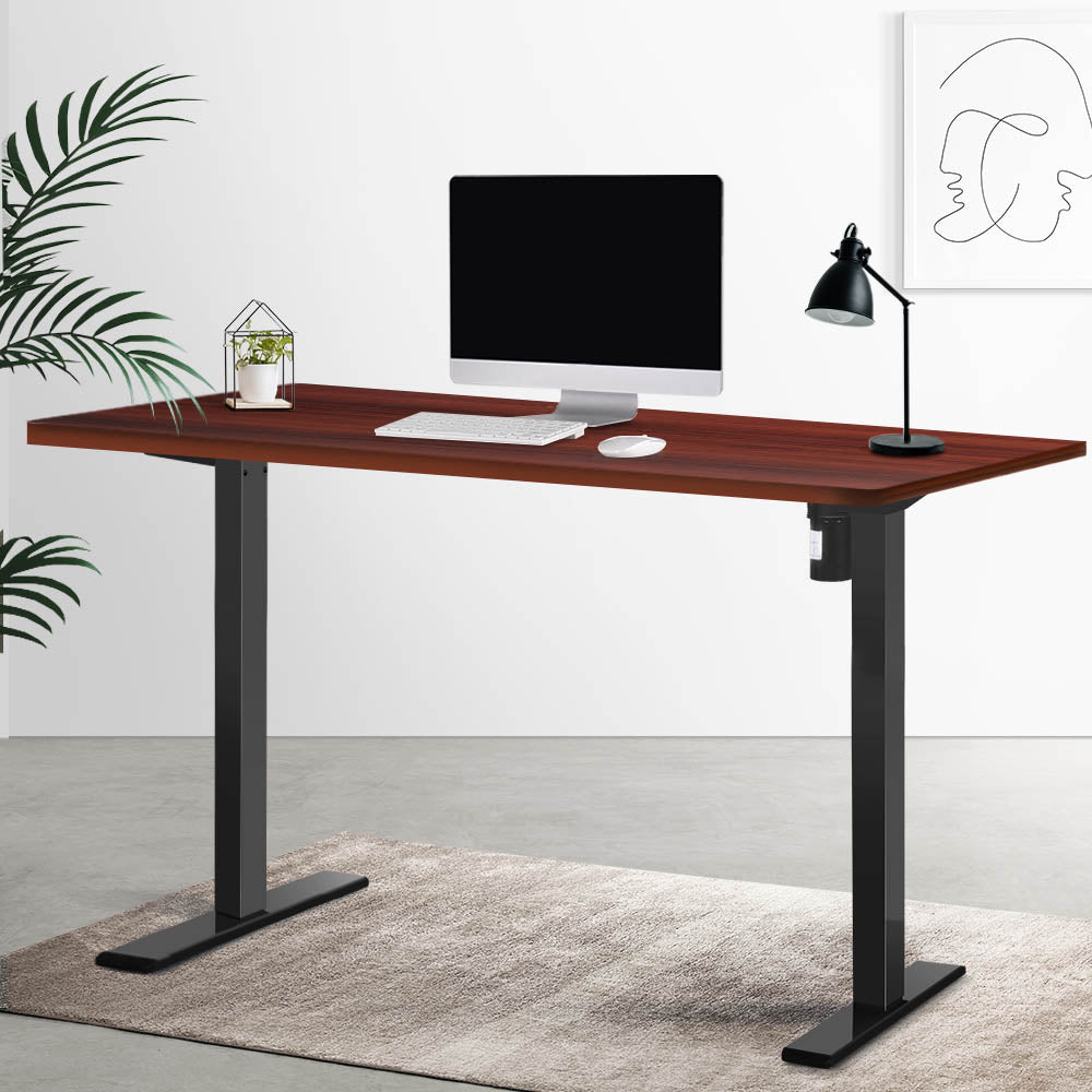 Electric Standing Desk Motorised Adjustable Sit Stand Desks Black Walnut Office Fast shipping On sale