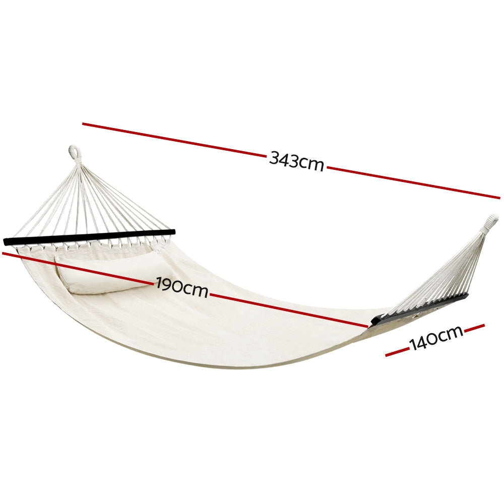 Swing Double Hammock Bed Cream Outdoor Furniture Fast shipping On sale