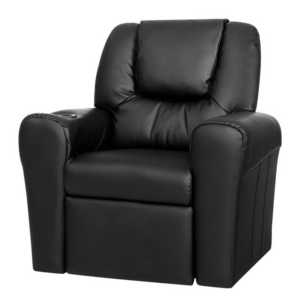 Kids Recliner Chair Black PU Leather Sofa Lounge Couch Children Armchair Furniture Fast shipping On sale