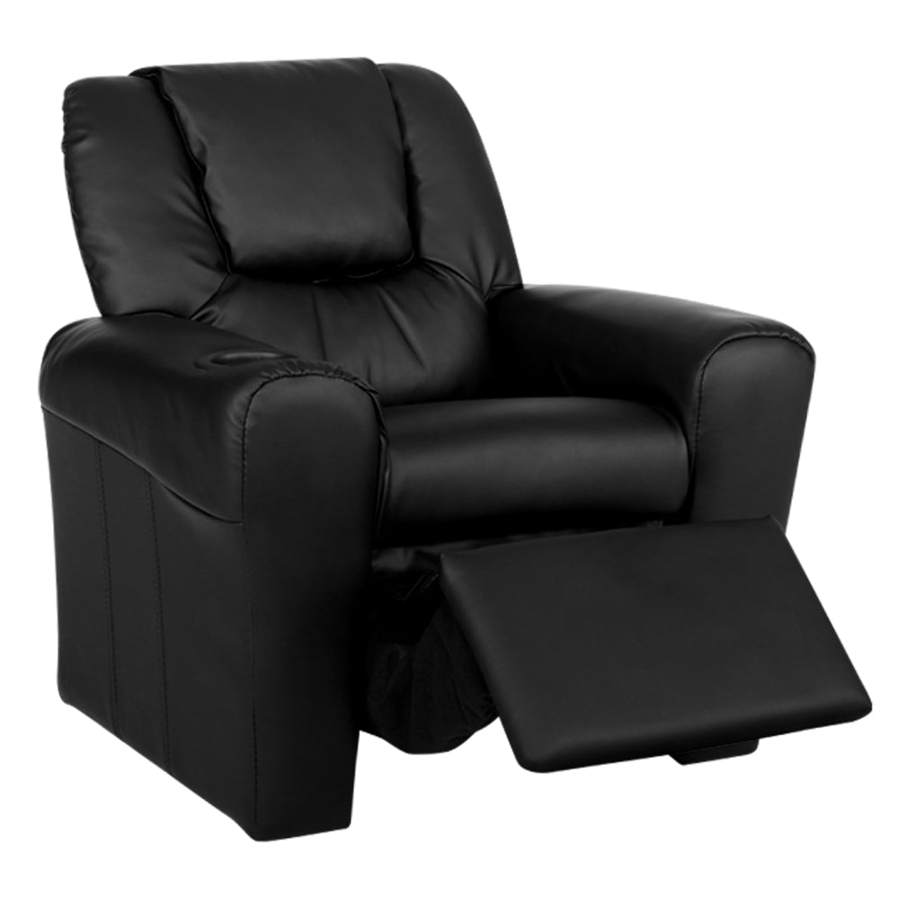 Kids Recliner Chair Black PU Leather Sofa Lounge Couch Children Armchair Furniture Fast shipping On sale