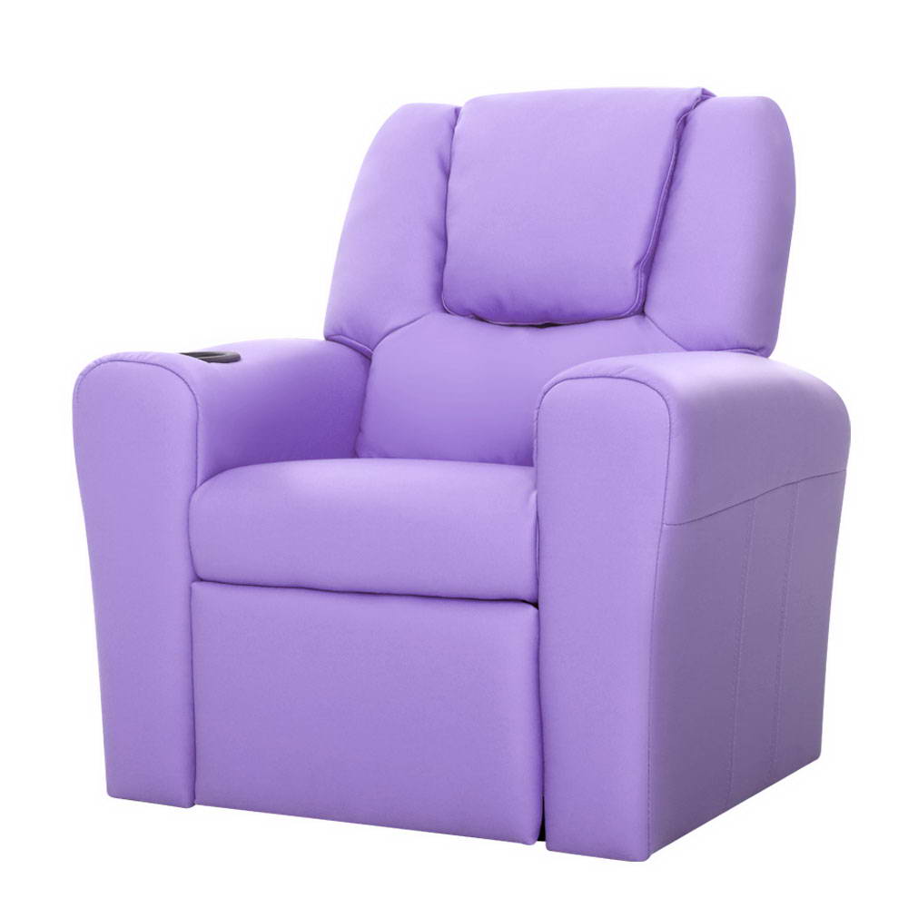 Kids Recliner Chair Purple PU Leather Sofa Lounge Couch Children Armchair Furniture Fast shipping On sale