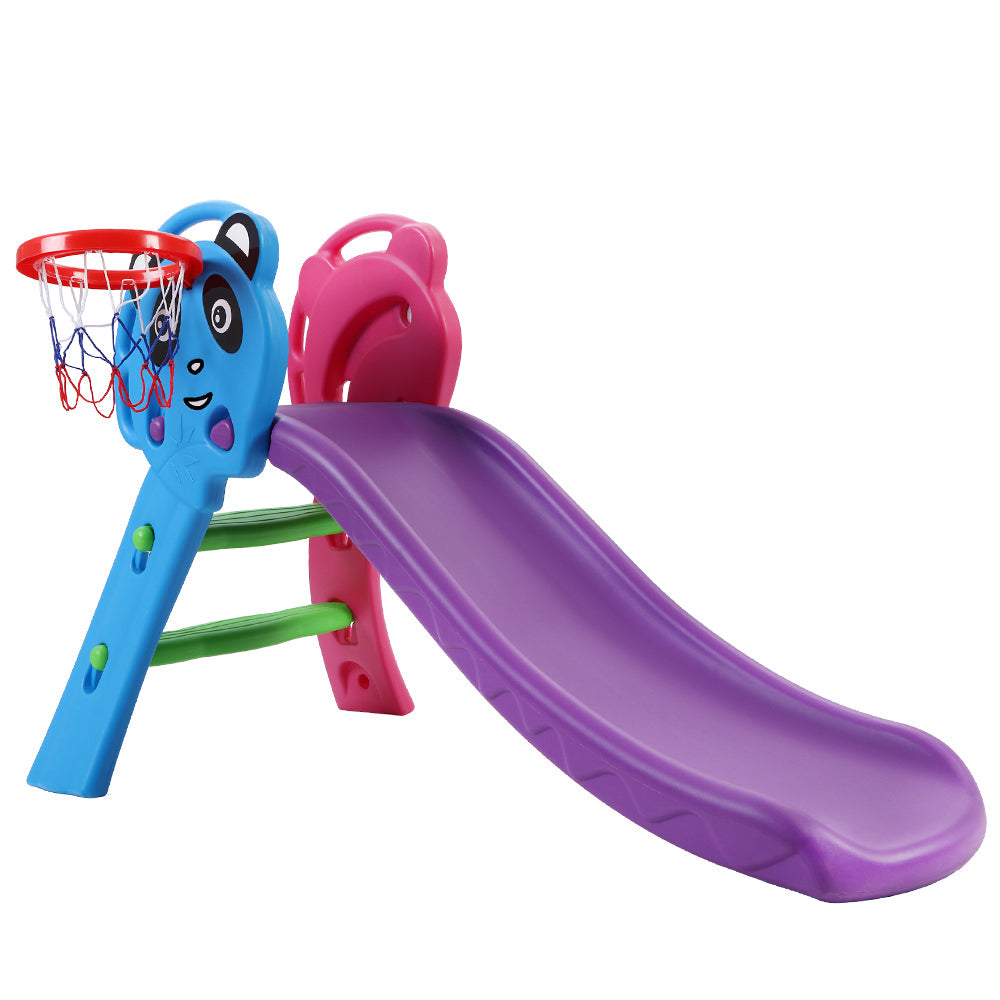 Kids Slide with Basketball Hoop Outdoor Indoor Playground Toddler Play Furniture Fast shipping On sale