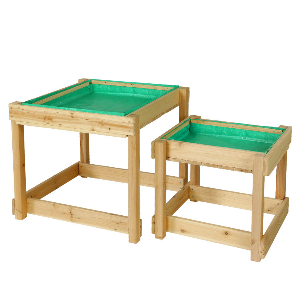 Kids Sandpit Sand and Water Wooden Table with Cover Outdoor Pit Toys Fast shipping On sale