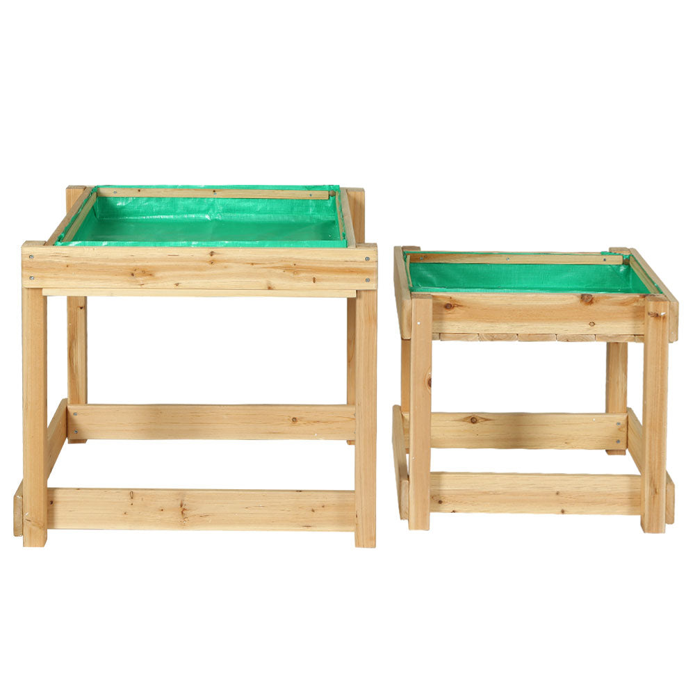 Kids Sandpit Sand and Water Wooden Table with Cover Outdoor Pit Toys Fast shipping On sale