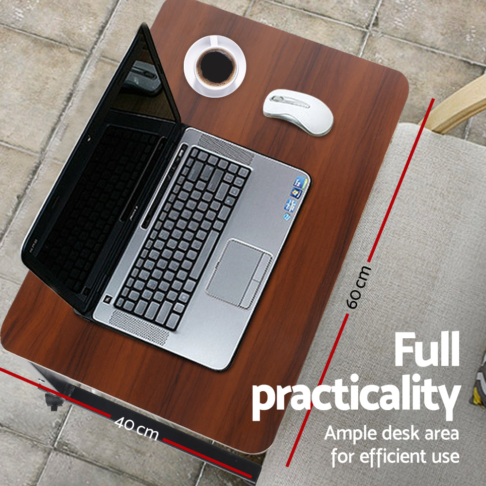 Laptop Table Desk Portable - Dark Wood Office Fast shipping On sale