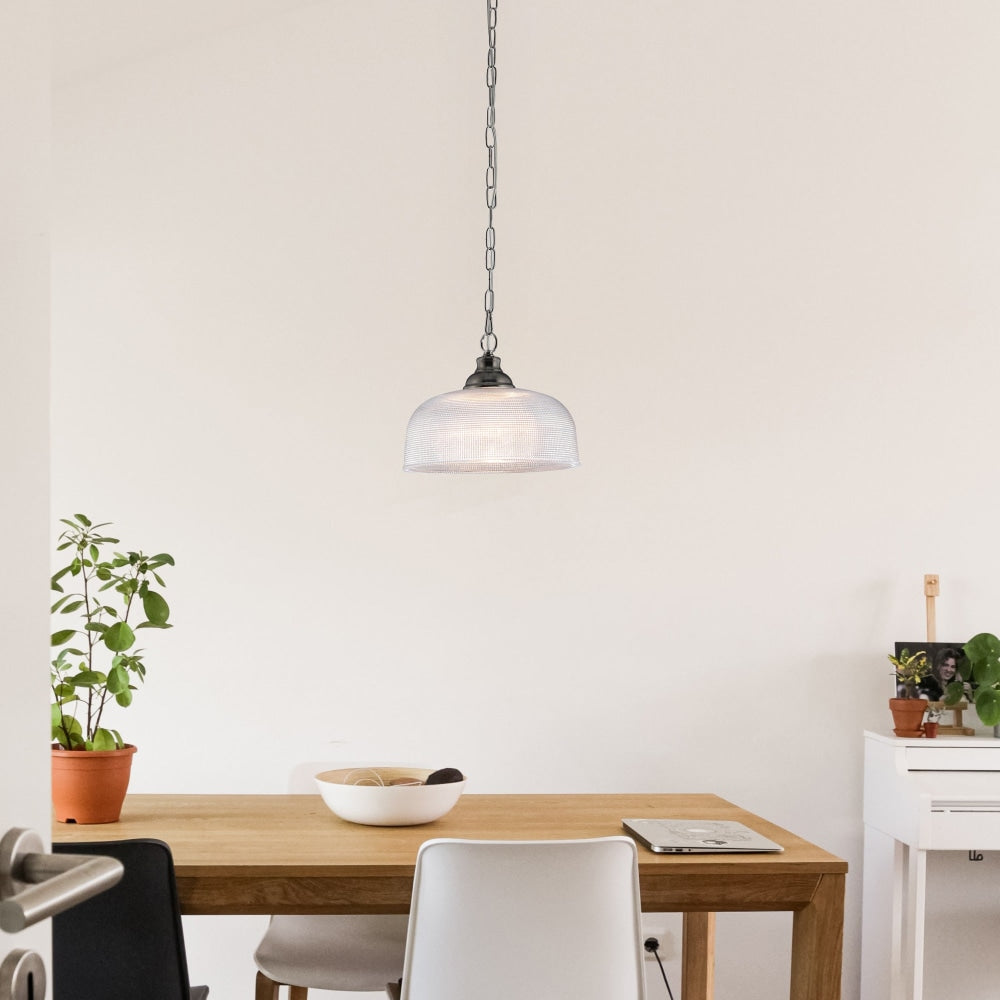 Nirvana Modern Glass Shade Pendant Lamp Light Satin Chrome Fast shipping On sale