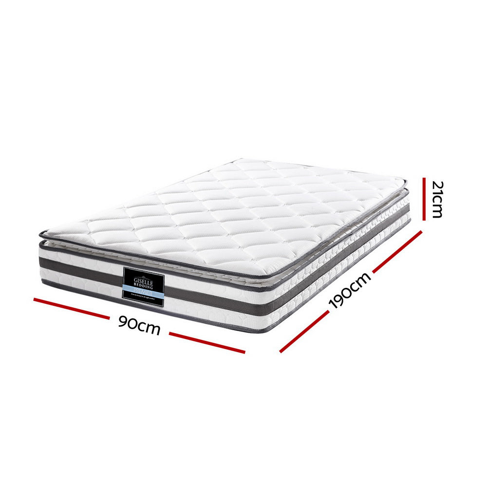 Bedding Normay Bonnell Spring Mattress 21cm Thick – Single