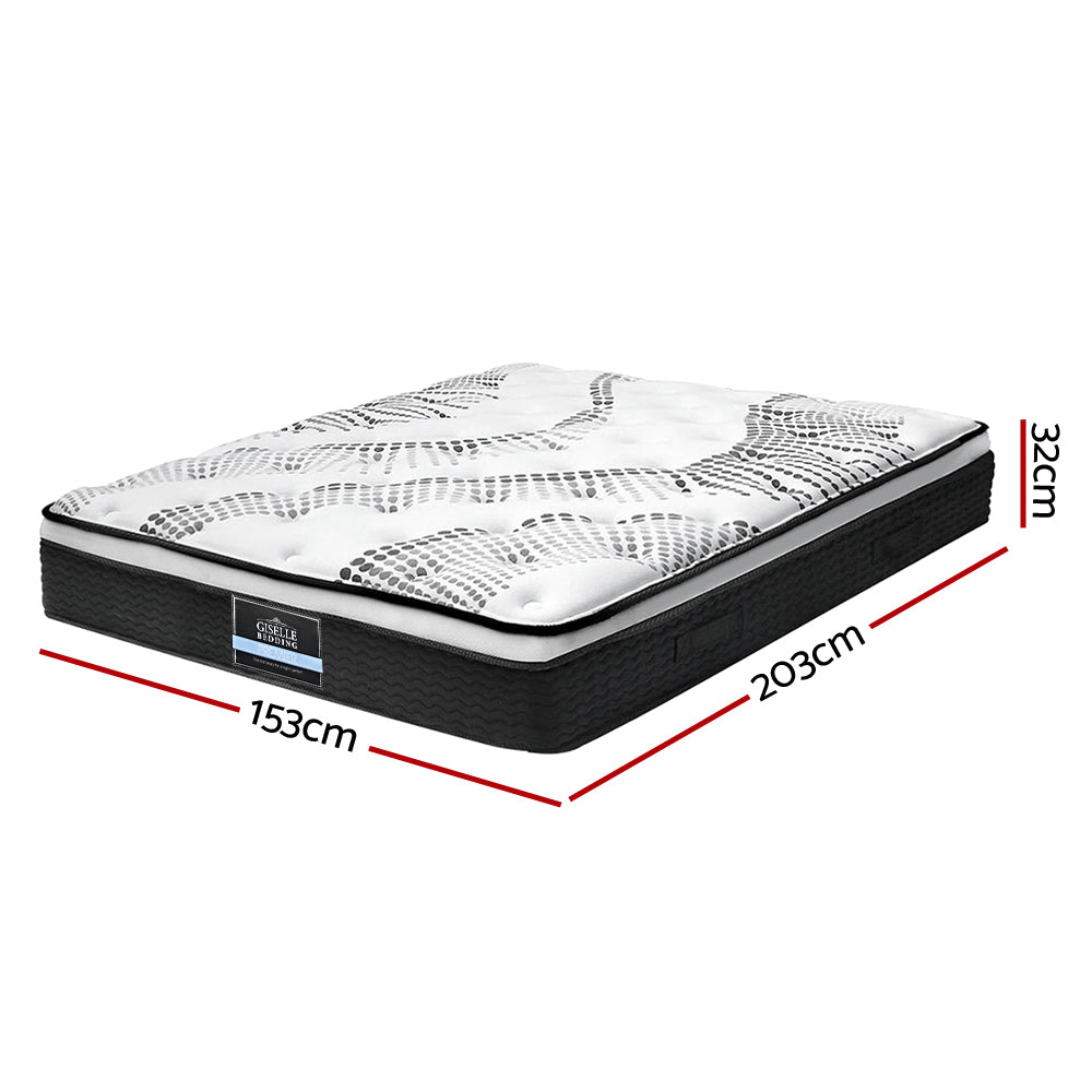 Bedding Como Euro Top Pocket Spring Mattress 32cm Thick – Queen Fast shipping On sale